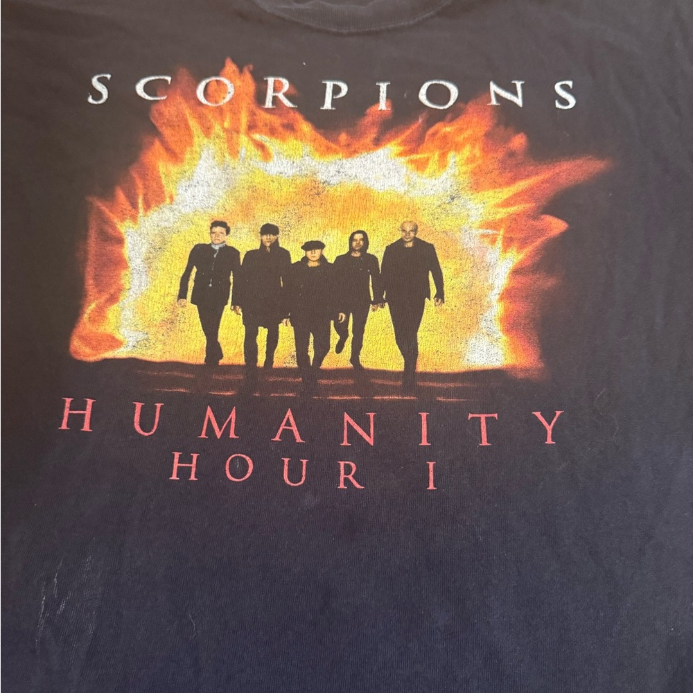 Y2K Vintage Scorpions Black Crewneck Band TEE